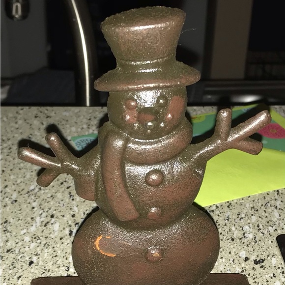 Holiday Cast Iron Snowman Stocking Holder Poshmark